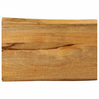 ARDEBO.de - Tischplatte mit Baumkante 60x40x3,8 cm Massivholz Mango