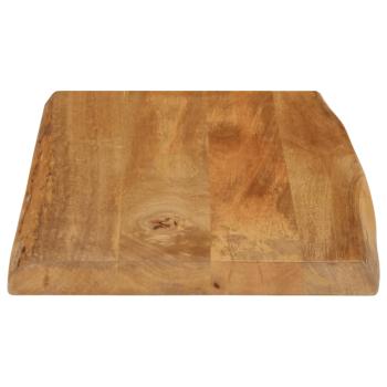 Tischplatte mit Baumkante 60x40x3,8 cm Massivholz Mango