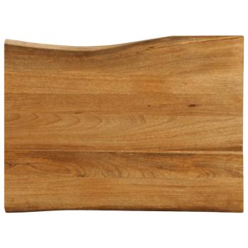 ARDEBO.de - Tischplatte mit Baumkante 80x60x3,8 cm Massivholz Mango