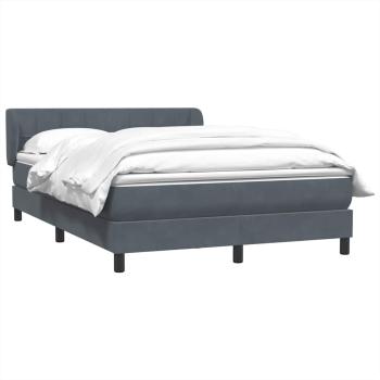 Boxspringbett mit Matratze Dunkelgrau 160x210 cm Samt