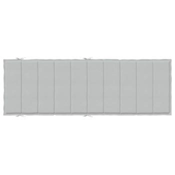 Sonnenliegen-Auflage Melange Hellgrau 186x58x4 cm Stoff