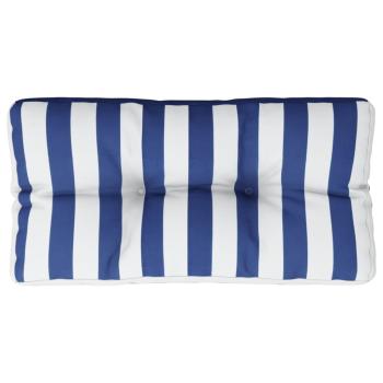 Palettenkissen Blau Weiß Gestreift 80x40x12 cm Stoff