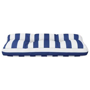 Palettenkissen Blau Weiß Gestreift 80x40x12 cm Stoff