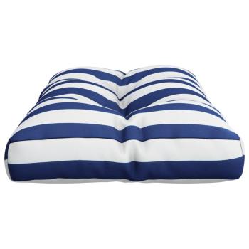 Palettenkissen Blau Weiß Gestreift 80x40x12 cm Stoff