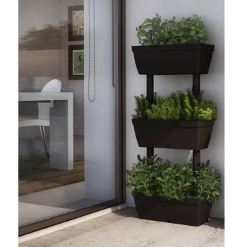ARDEBO.de - Pflanzkübel 6-tlg. 100 cm Anthrazit