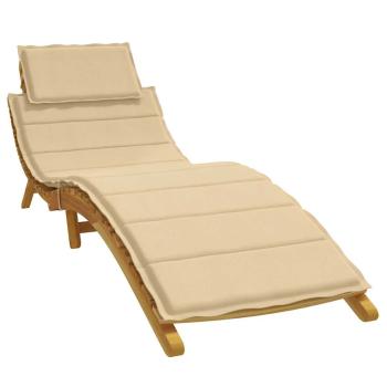 ARDEBO.de - Sonnenliegen-Auflage Melange Beige 186x58x4 cm Stoff