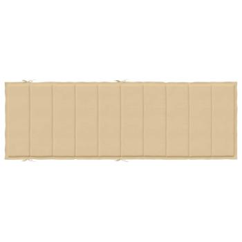 Sonnenliegen-Auflage Melange Beige 186x58x4 cm Stoff