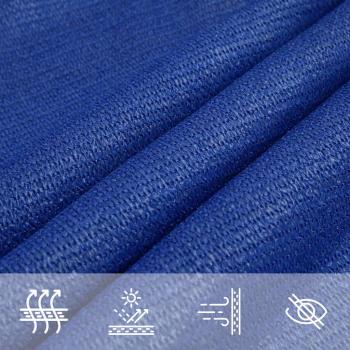 Sonnensegel 160 g/m² Dreieckig Blau 5x5x6 m HDPE