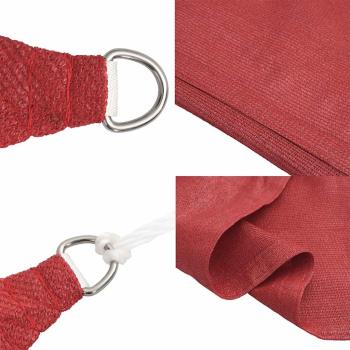 Sonnensegel 160 g/m² Rot 5x6 m HDPE