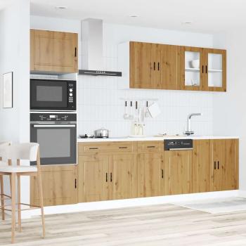 7-tlg. K?chenschrank-Set Kalmar Artisan-Eiche Holzwerkstoff