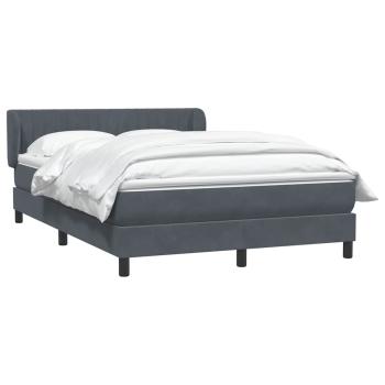 Boxspringbett mit Matratze Dunkelgrau 160x210 cm Samt