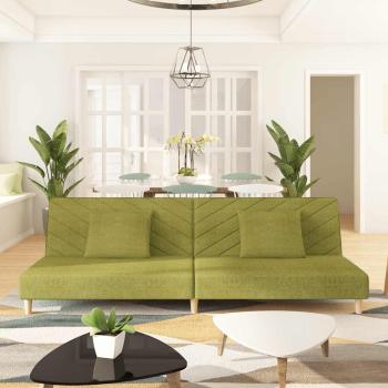 ARDEBO.de - Schlafsofa 2-Sitzer mit 2 Kissen Grün Stoff