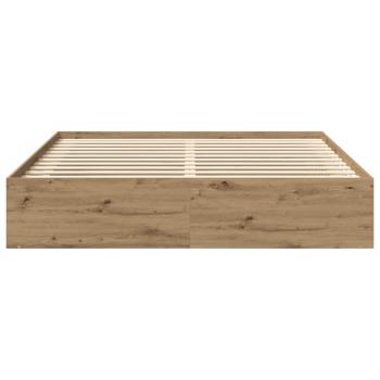 Bettgestell ohne Matratze Artisan-Eiche 200x200cm Holzwerkstoff