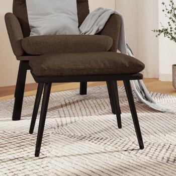ARDEBO.de - Fußhocker Braun 45x29,5x35 cm Stoff und Kunstleder