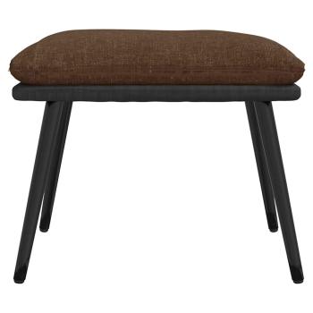 Fußhocker Braun 45x29,5x35 cm Stoff und Kunstleder
