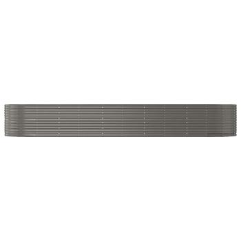 Hochbeet Grau 447x140x68 cm Verzinkter Stahl
