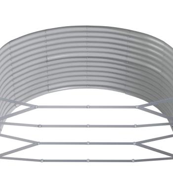 Hochbeet Grau 447x140x68 cm Verzinkter Stahl