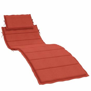 Sonnenliegen-Auflage Melange Rot 186x58x4 cm Stoff