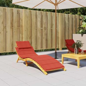 Sonnenliegen-Auflage Melange Rot 186x58x4 cm Stoff