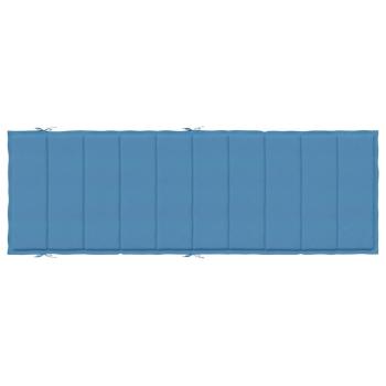 Sonnenliegen-Auflage Melange Blau 186x58x4 cm Stoff