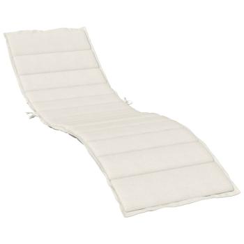 Sonnenliegen-Auflage Melange Creme 200x60x4 cm Stoff