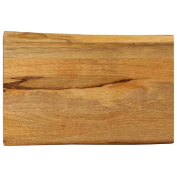 ARDEBO.de - Tischplatte mit Baumkante 50x40x3,8 cm Massivholz Mango