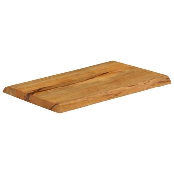 Tischplatte mit Baumkante 50x40x3,8 cm Massivholz Mango