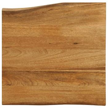ARDEBO.de - Tischplatte mit Baumkante 80x80x3,8 cm Massivholz Mango
