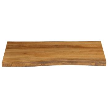 Tischplatte mit Baumkante 90x60x3,8 cm Massivholz Mango