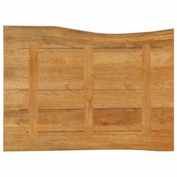 Tischplatte mit Baumkante 90x60x3,8 cm Massivholz Mango