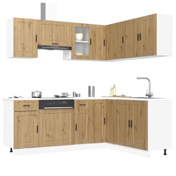 ARDEBO.de - 11-tlg. K?chenschrank-Set Porto Artisan-Eiche Holzwerkstoff