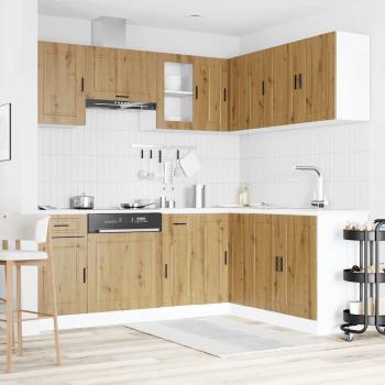 11-tlg. K?chenschrank-Set Porto Artisan-Eiche Holzwerkstoff