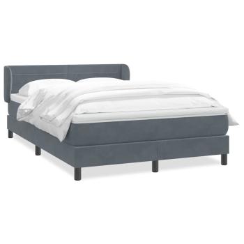 Boxspringbett mit Matratze Dunkelgrau 160x210 cm Samt