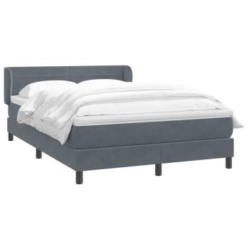 Boxspringbett mit Matratze Dunkelgrau 160x210 cm Samt