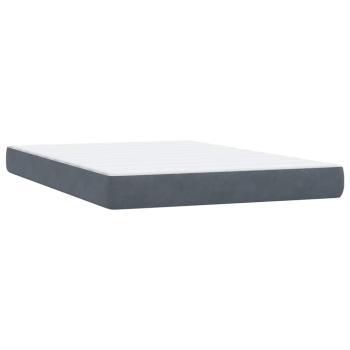 Boxspringbett mit Matratze Dunkelgrau 160x210 cm Samt