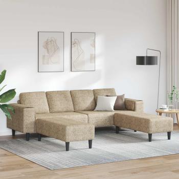 ARDEBO.de - Wohnzimmer Couch 3 stk. Hellgrau