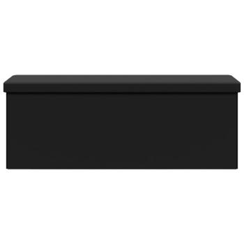 Sitzbank mit Stauraum Faltbar Schwarz PVC