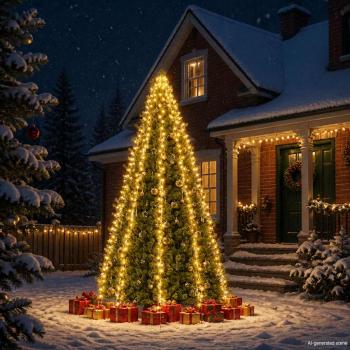 ARDEBO.de - Weihnachtsbaum-Lichternetz mit 400 LEDs 400 cm