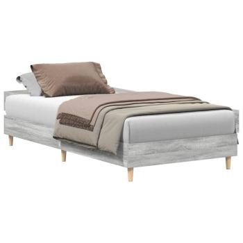 Bettgestell ohne Matratze Grau Sonoma 90x190 cm Holzwerkstoff