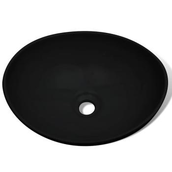 Keramik Waschbecken 40 x 33 cm Schwarz
