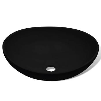 Keramik Waschbecken 40 x 33 cm Schwarz