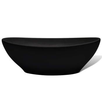 Keramik Waschbecken 40 x 33 cm Schwarz
