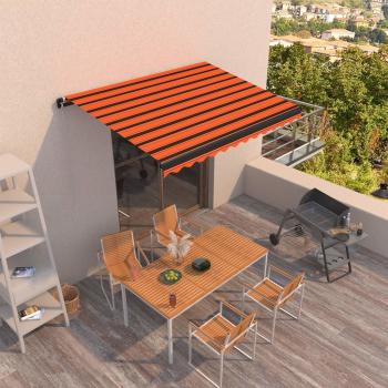 ARDEBO.de - Markise Automatisch Einziehbar 400x300 cm Orange und Braun