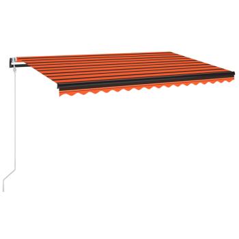 Markise Automatisch Einziehbar 400x300 cm Orange und Braun
