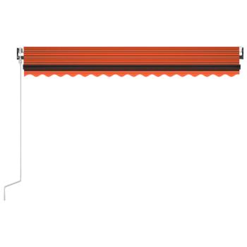 Markise Automatisch Einziehbar 400x300 cm Orange und Braun