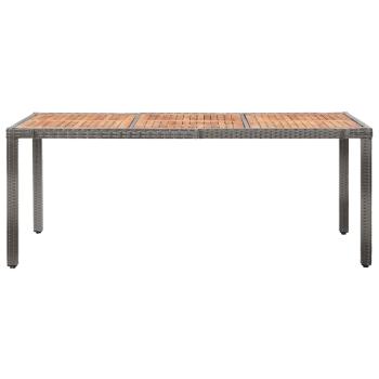 9-tlg. Garten-Essgruppe mit Kissen Poly Rattan Grau
