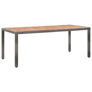 9-tlg. Garten-Essgruppe mit Kissen Poly Rattan Grau