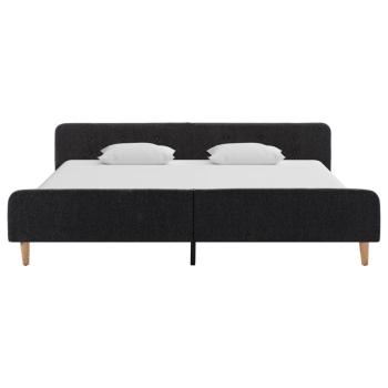 Bettgestell Dunkelgrau Sackleinen 180x200 cm