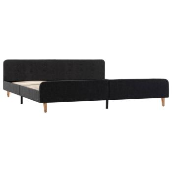 Bettgestell Dunkelgrau Sackleinen 180x200 cm