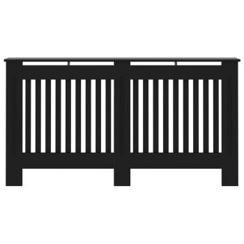Heizkörperverkleidung Schwarz 152x19x81,5 cm Holzwerkstoff